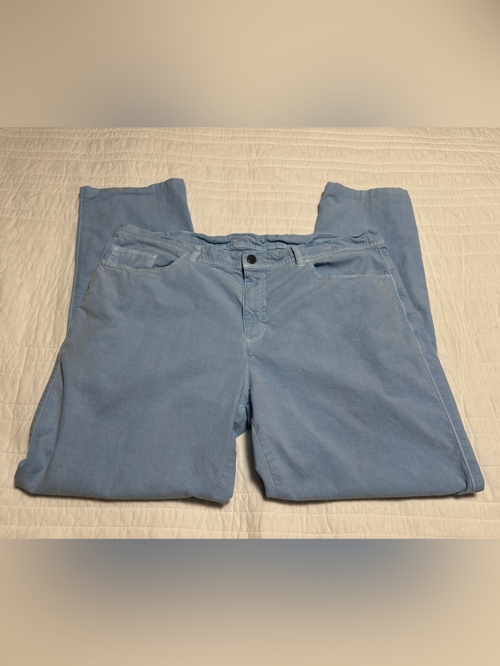 Turtleson Men’s Pima Cotton 5 Pocket Stretch Golf Pants - Robin’s Egg Blue 40x31